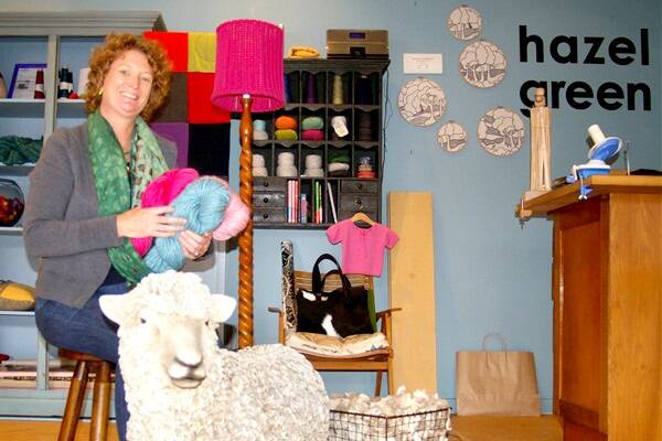 Jackie O'Brien in the Hamilton wool studio 