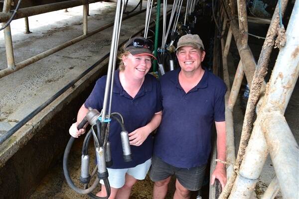 Belinda and Trent Crawford are still smilling, after making a small profit and increasing their equity this year on their dairy farm in Gippsland.