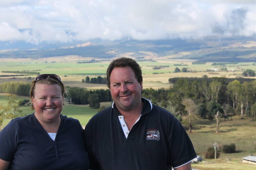 Mark and Nikki Atkins, of Needles, Tas, are part of a pilot project which aims to use satellite images with soil test results to create a soil mapping computer application.