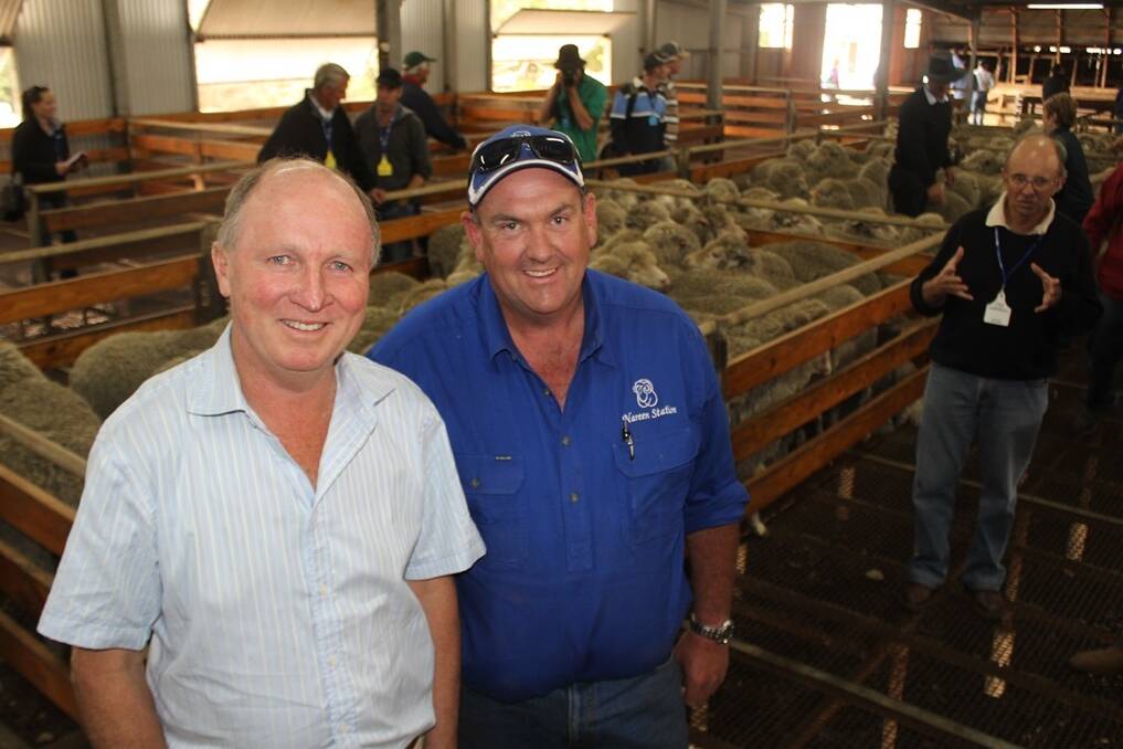 Nareen Station owner Gordon Dickinson with manager Grant Little