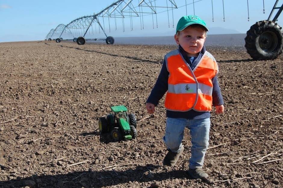 Future farmer Beau Grubb, on his parent's property 