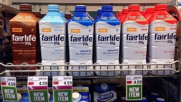 Fairlife milk products appear on display in the dairy section of an Indianapolis grocery store. Photo: AP