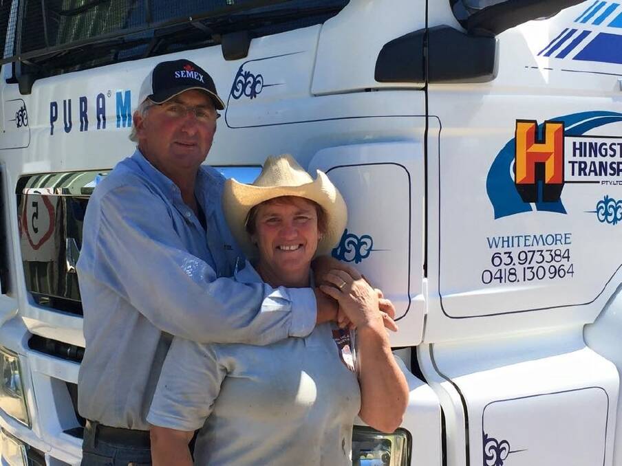 Garry and Bev Carpenter on their Tasmanian dairy farm.