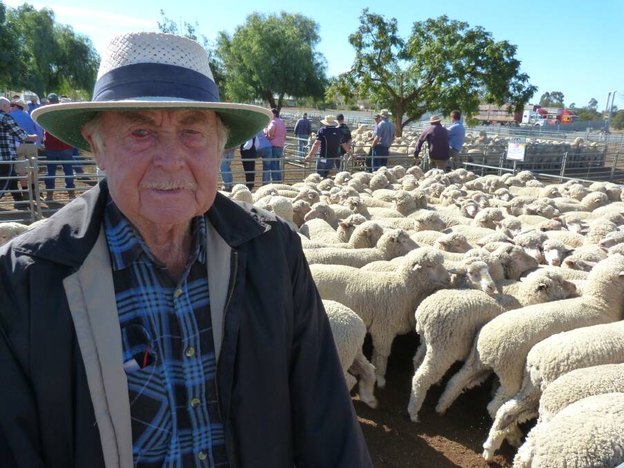 Merino stud breeder Doug Todd sold an age group of his Nineunook commercial ewes at Wycheproof on Friday as the season deteriorates on his Avoca River flood-out country. His November-shorn pen of one year-olds bid to $112 a head. 