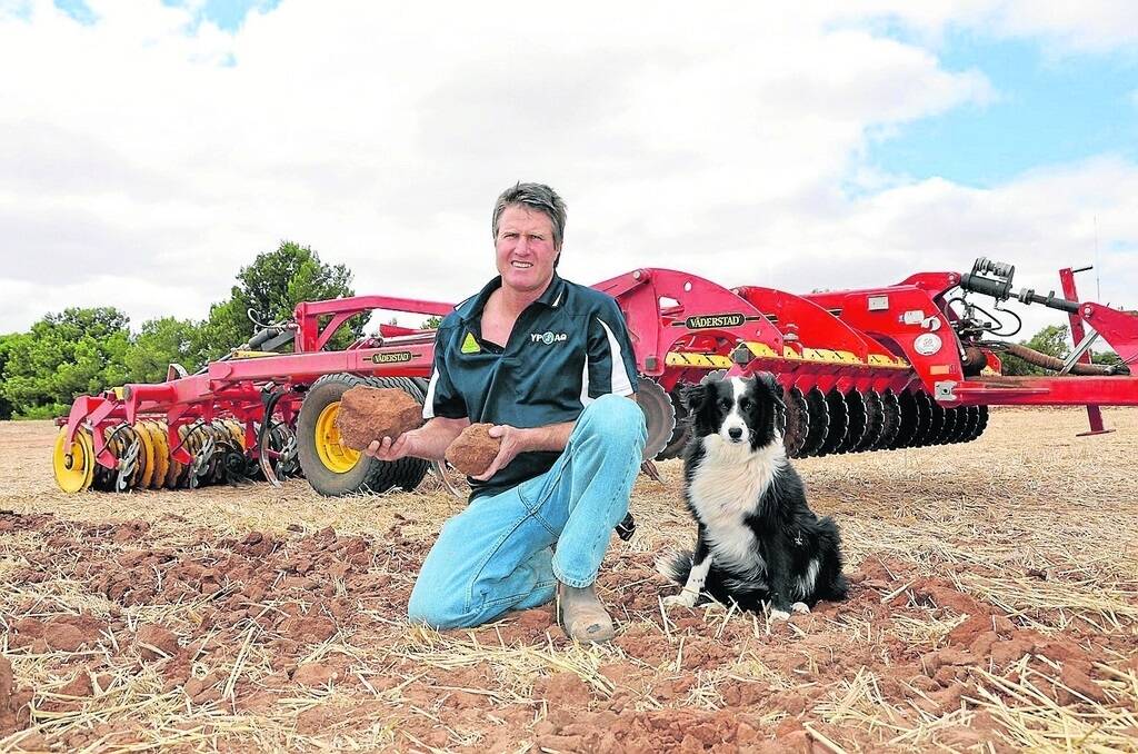 Port Broughton farmer Peter Edwards is trialling deep ripping and spading this season.