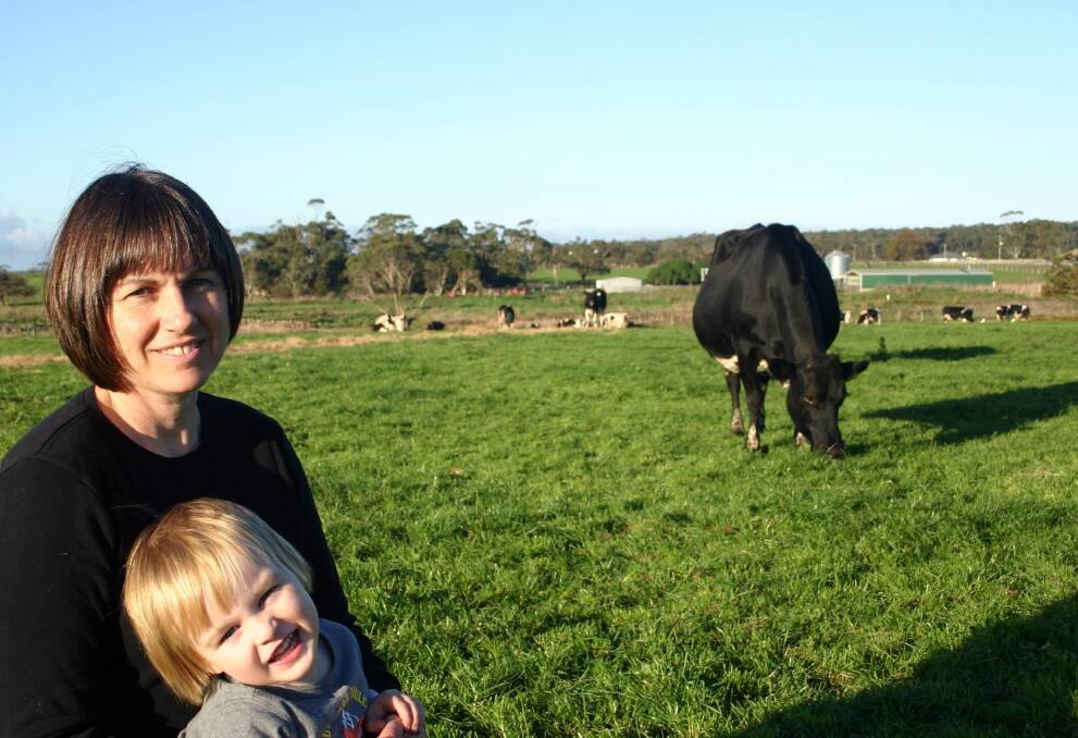 Farmer fear: Gippsland dairy producer Marian Macdonald is at the forefront to call on the Liberal Party to reject a push by climate change deniers