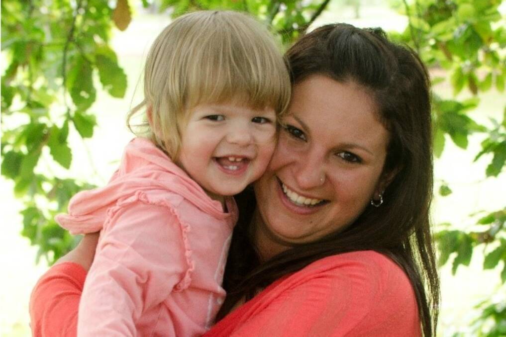 New Victorian Young Farmers' president Nikki Georgiou with her daughter Isabella, 3.