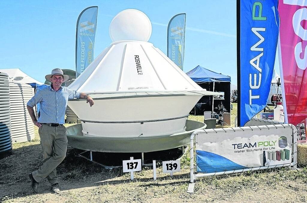 Roswell Ag managing director Bill Findlay showed his cattle feeder for the first time in SA at the recent YP Field Days.