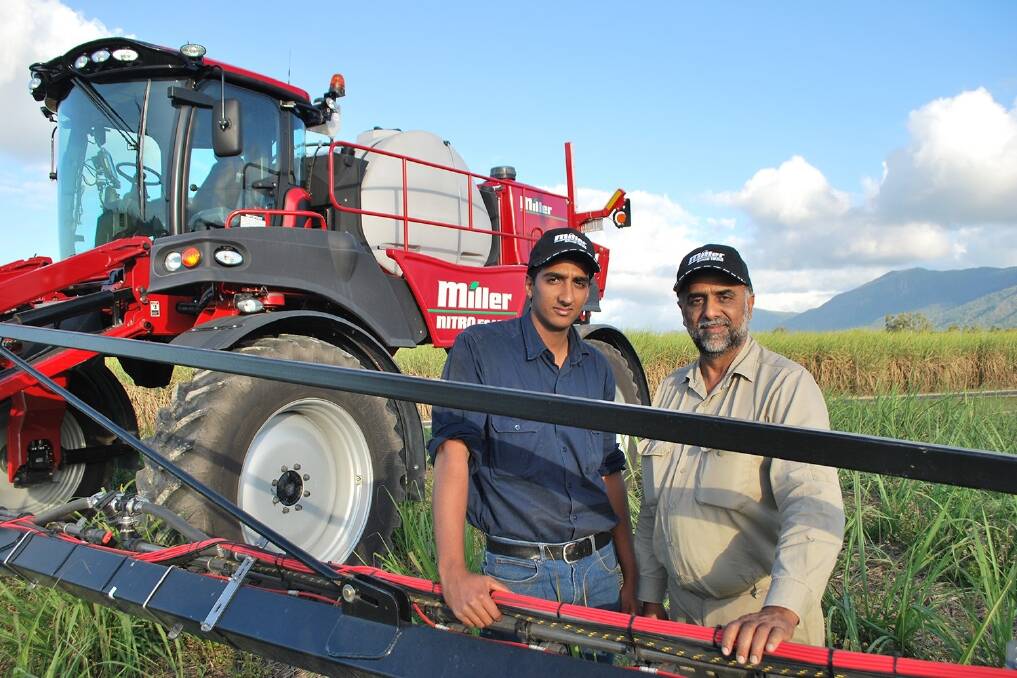 Kennedy Valley sugarcane farmers Hardeep and David Singh with their new Miller Nitro 5240.