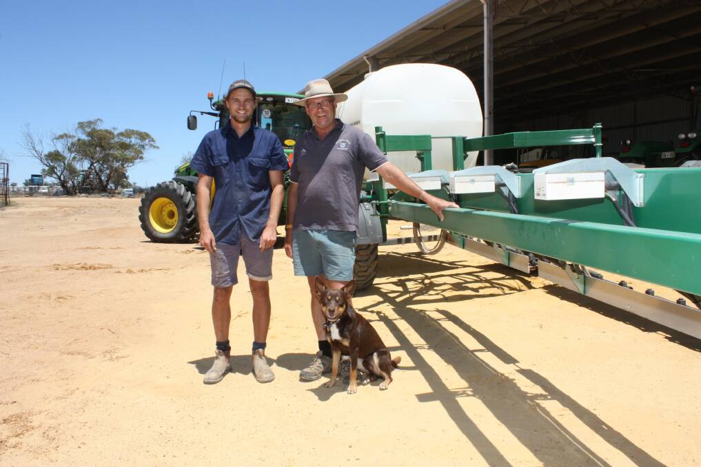 Tammin grower Tony York (left) and son Oscar have previously taken out multi peril crop insurance and see it as a de-risking measure for their farm business.