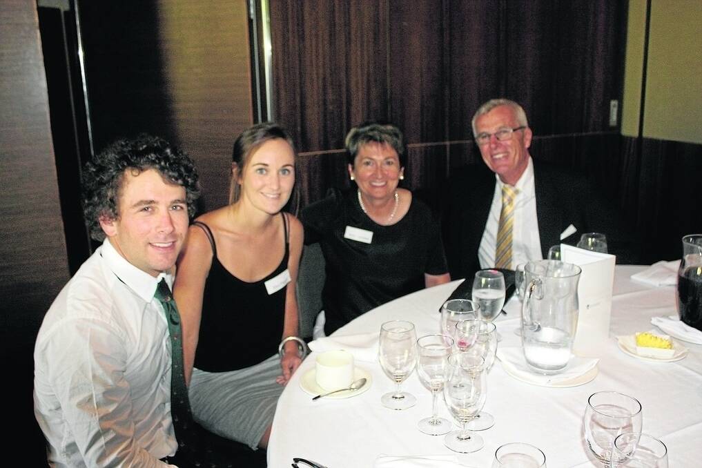 2015 Nuffield Scholar Reece Curwen (left), his partner Elsa Piggott and Reece&#39;s parents Kim and Derek Curwen.