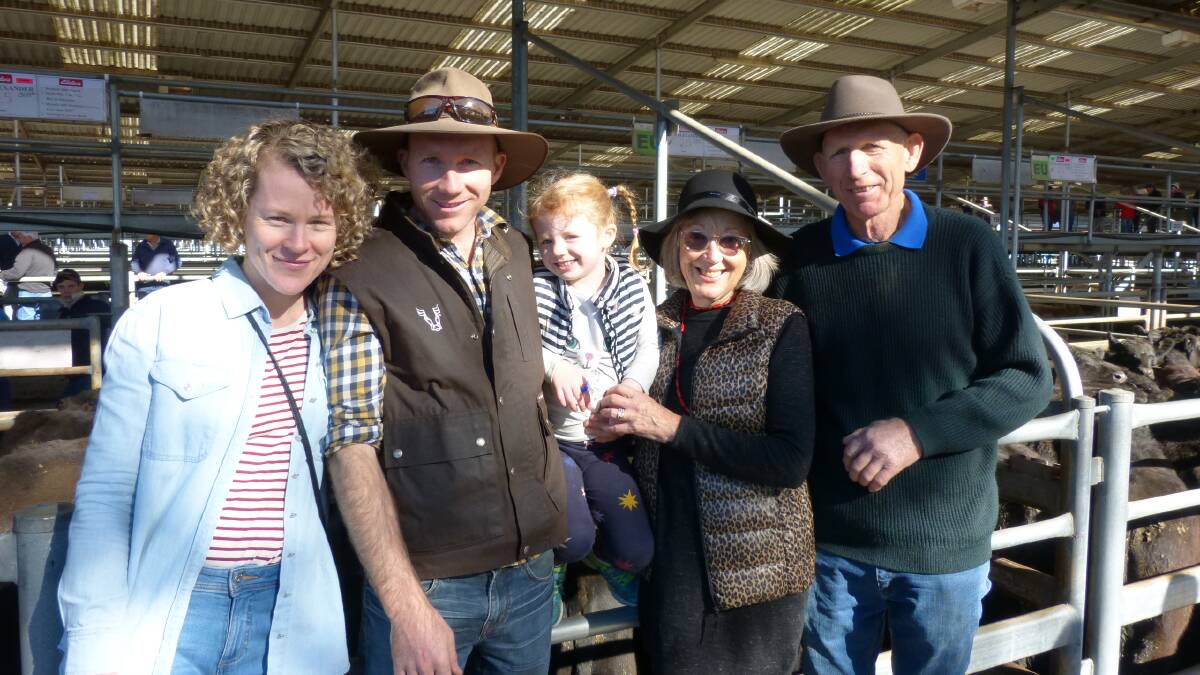 Successful and happy sellers were Jessica, John, Jasmine, Judith and Ken Alexander, who sold 140 EU accredited, Angus steers, to a top of $1290, av $1167.