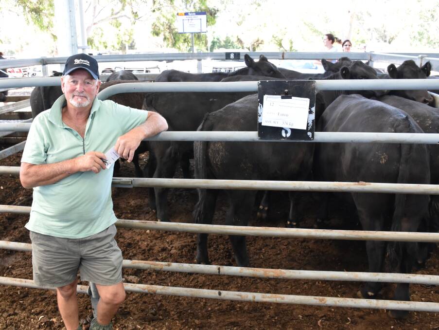 Robin Gray, Benalla, sold this pen of Angus steer weaners at the second Euroa calf sale, Wednesday, January 11. Robin said selling steers for $1380 was excellent.