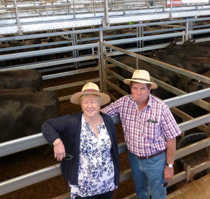 Ross&Judy Davis, Preswon P/L, Benalla, are cutting back, dispersing their herd of quality Angus females. They sold 400 Angus heifers-6th calving cows from $1750-$2650 at Wodonga, Thursday.