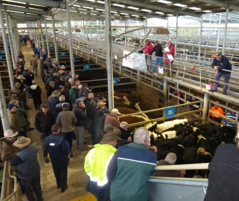 The crowd at Leongatha store sale may not look large, but due to the rain a multitude of people came to buy or look, as there was nothing they wanted to do in the rain.