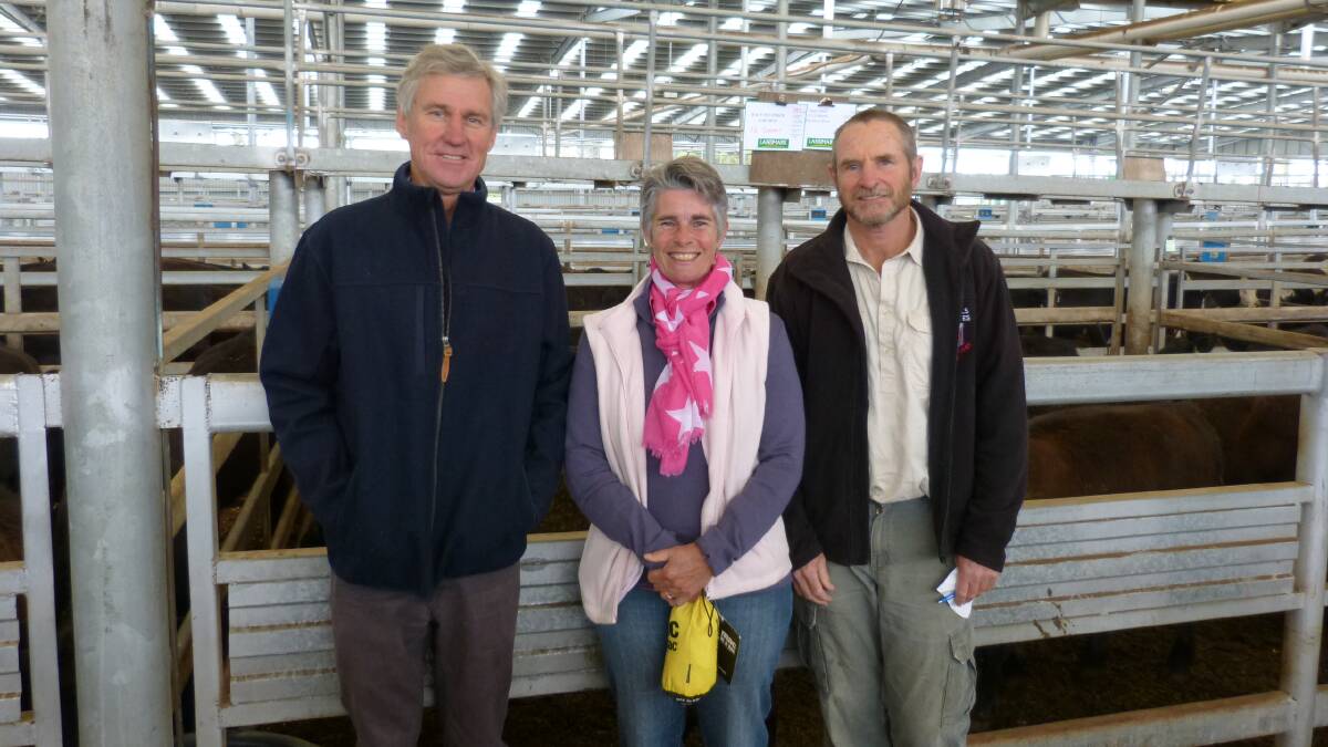 Colin and Bridget Murdoch, "Jincumbilly Grazing", Bombala, and Bede McCosker, Cobargo, sent cattle to Leongatha, Thursday, to try and capture competition from the "grass roots of Gippsland".