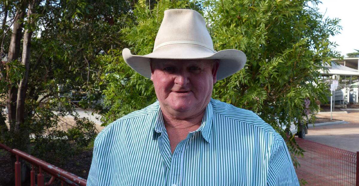 Terry (Nobby) McMahon, Bairnsdale, is the night watchman at the Bairnsdale yards. Nobby said the yarding was of very good quality. 