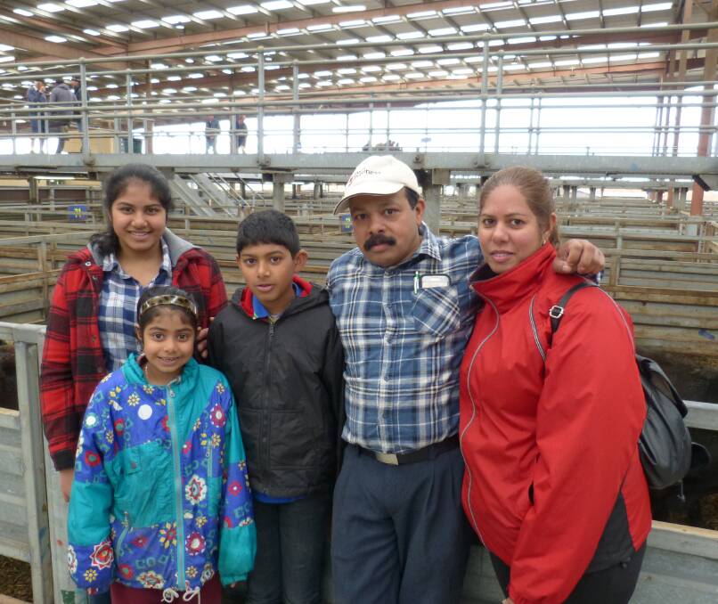 Joe Dias purchased 47 steers for the family's farming enterprise at Pakenham. Accompanying him was wife Salind, and Quine, Quenna, and Quion.