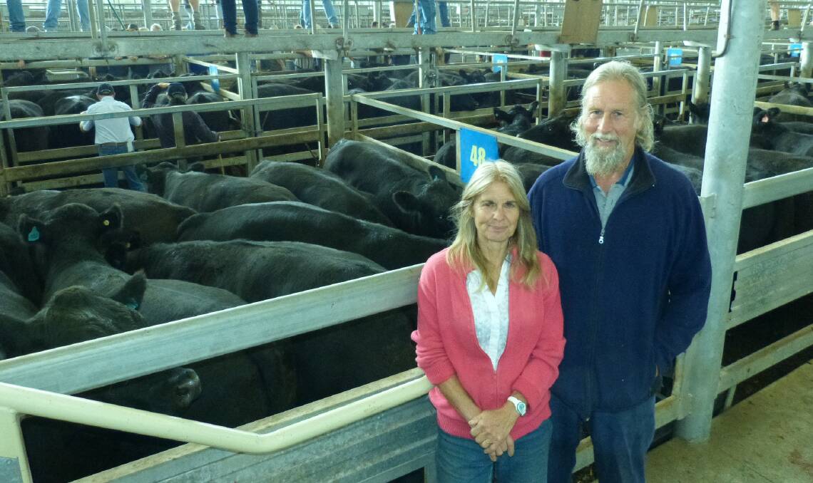 It may be very wet in Queensland, but Tom and Lyn Butcher were running out of water, and sold two pens of Angus bullocks for 320 and 328 c/kg lwt at Leongatha, Wednesday.