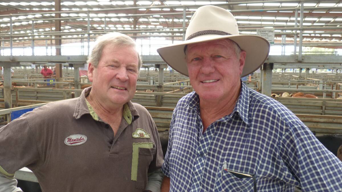 Neville Cliff, Hill End (L), and David Williams, Willow Grove, were at Pakenham, Thursday.