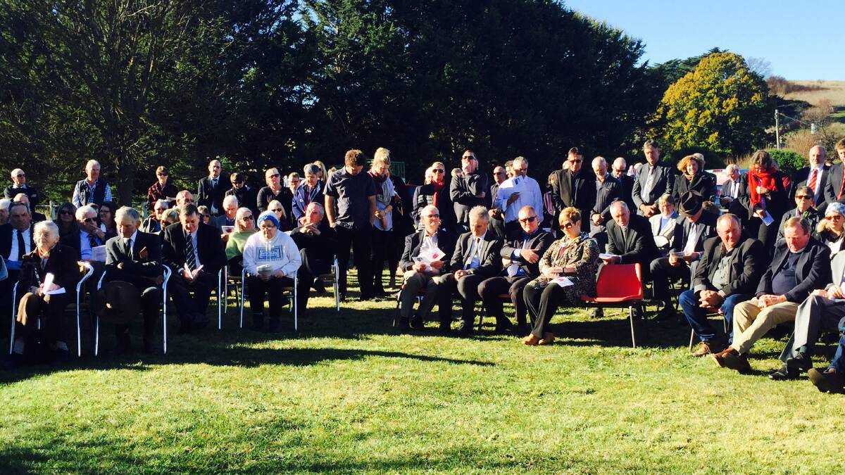 Remembering: It might have been cold in 
the shade, but for those out in the sun at 
Reg Tomkin's funeral at Benambra 
on Monday, it was glorious.