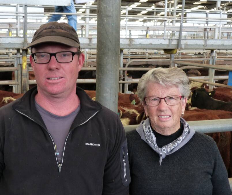 Robert & Vera Dowell, Leongatha South, sold 61 Hereford steers to $1170, av $1085. The Dowell's sold their first draft of steers one month ago for a similar price average.