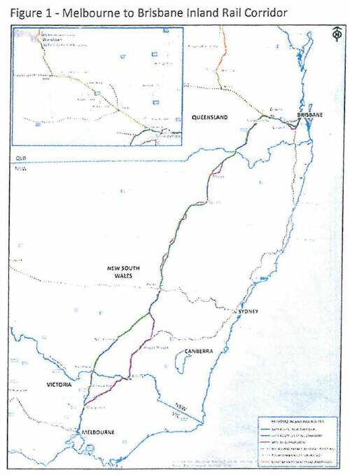 Planning for the Melbourne to Brisbane inland rail.