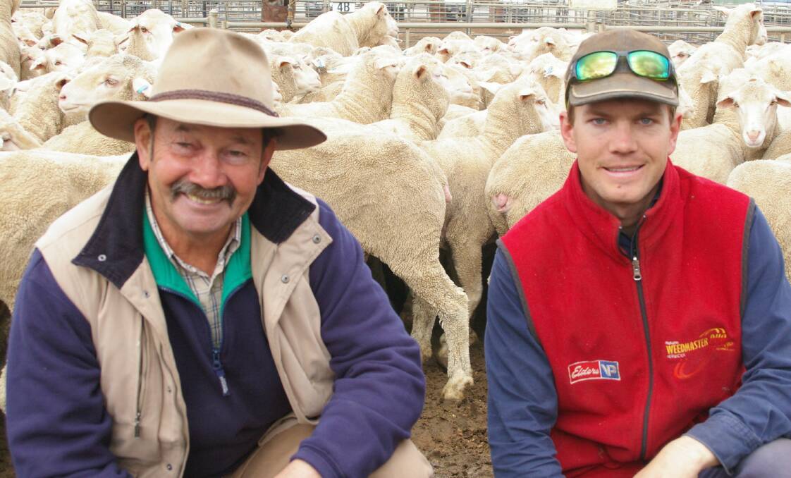 Neville Willox, and nephew Donald Willox, Scotsburn Balranald manage and sold, at $206 a head the Northdale Keri Keri-blood ewes at Swan Hill. 