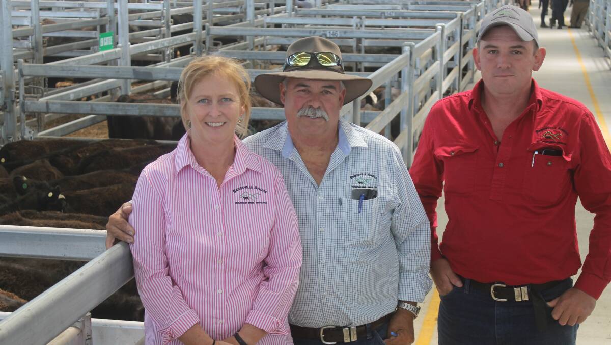 After enduring dry times at Swifts Creek, Julie, Peter and Chris Richards agisted their Brookville Angus weaners in western Victoria.