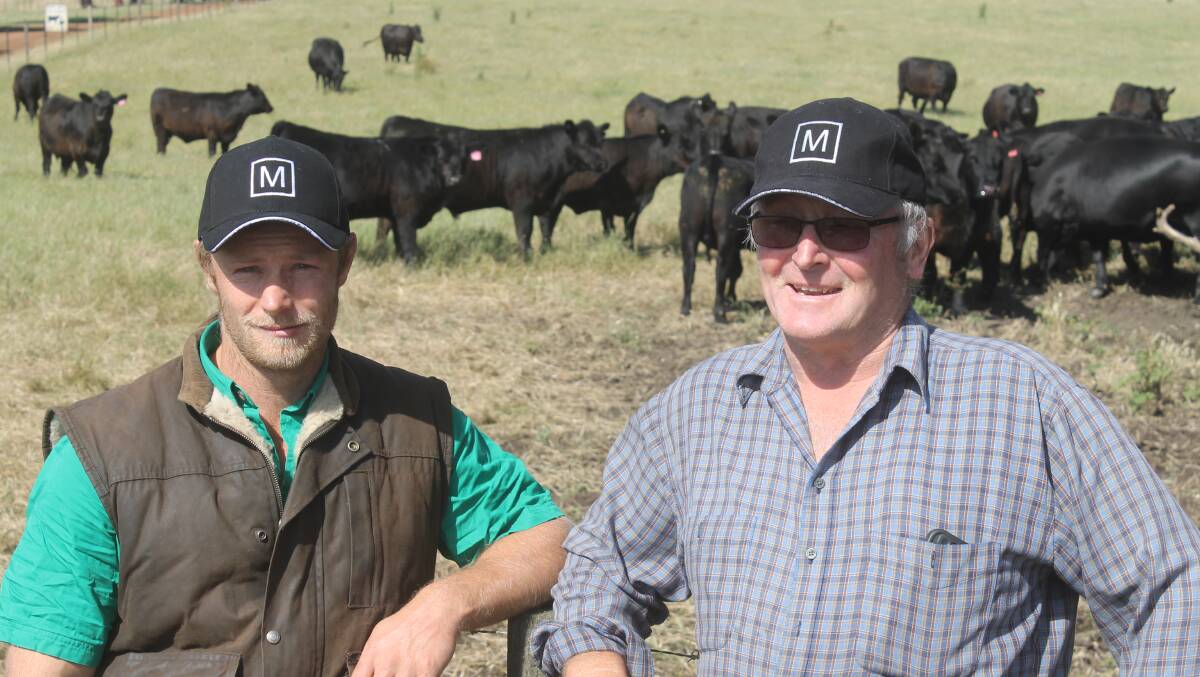 Hamish and Chris Jarrod were proud to show their Forest View Angus weaners being sold at Casterton. 
