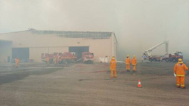 INDUSTRIAL: The fire spread through a large shed in St Arnaud.
