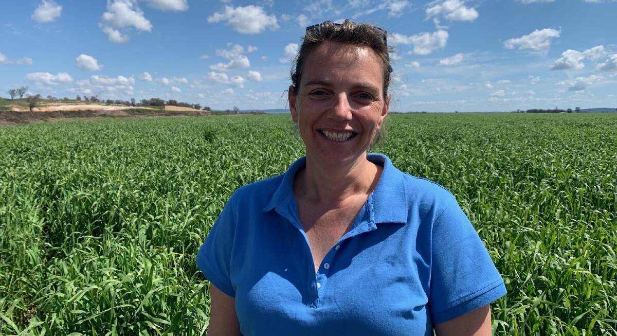 Kergunyah South dairy farmer and mental health professional Sarah Crosthwaite on a farm near Tamworth during this year's Nuffield National Conference. Picture supplied by Sarah Crosthwaite
