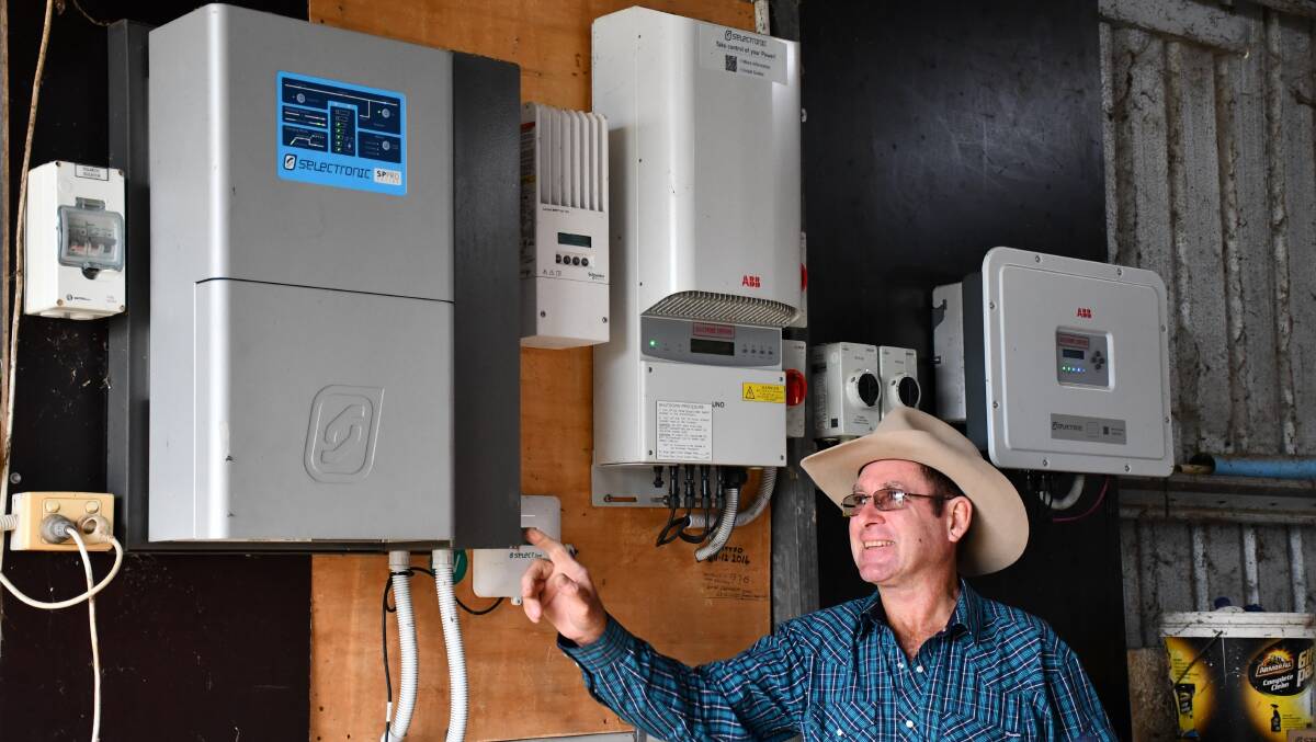 Mr Ross has so far incorporated $65,000 worth of infrastructure into his solar power system.