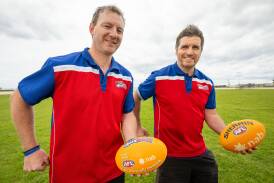 Burnie Auskick coordinators Luke Corbett and Mathew Smart play a vital role in shaping the football futures of the area's young people. Pictures by Katri Strooband
