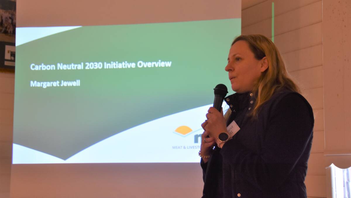 PRESENTATION: Meat and Livestock Australia CN30 manager Ms Jewell says there is momentum towards carbon neutrality in the red meat sector.
