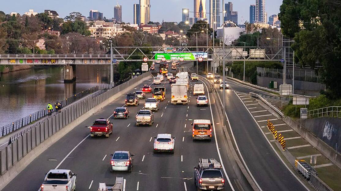A Grattan Institute report calls for old trucks to be banned in Sydney and Melbourne from 2025 to reduce exposure to pollutants. Picture: Transurban.