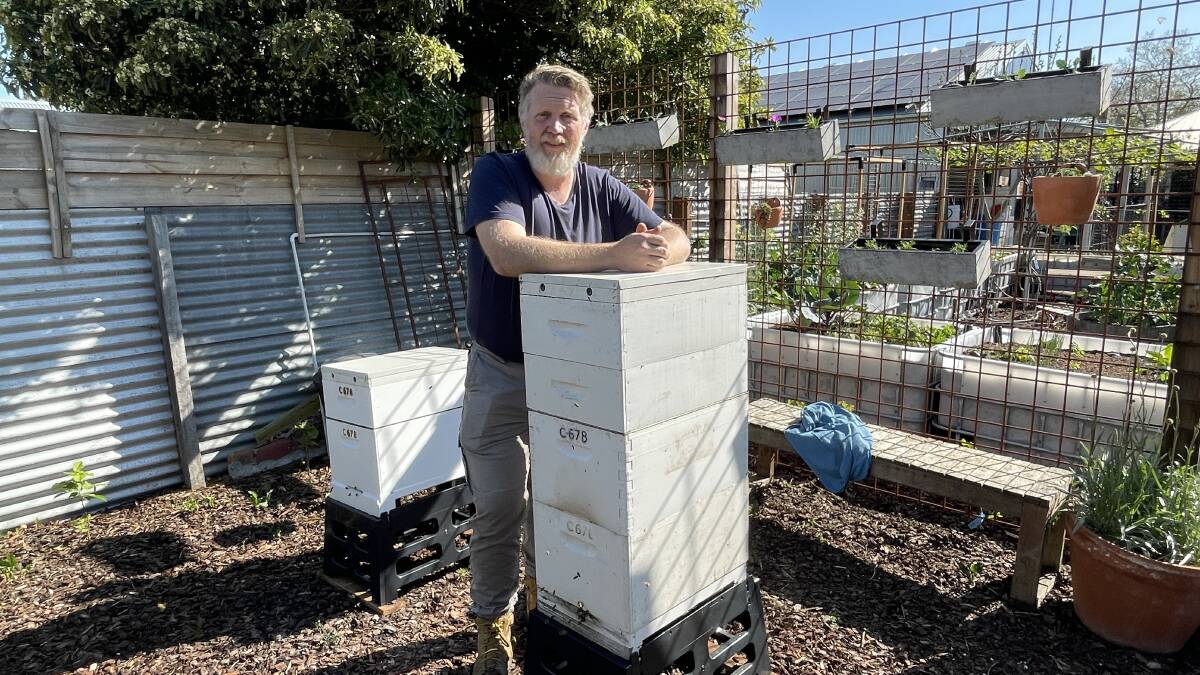 Scott Denno, Ballarat, is urging the local community to support beekeepers, as authorities transition to management of Varroa mite. Picture by Philippe Perez