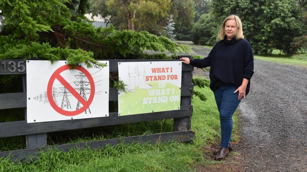 NO POWER LINES: Stop AusNet's Towers chair Emma Muir, Myrniong said she supports renewable energy, but power lines will detrimentally impact farmers and the environment.