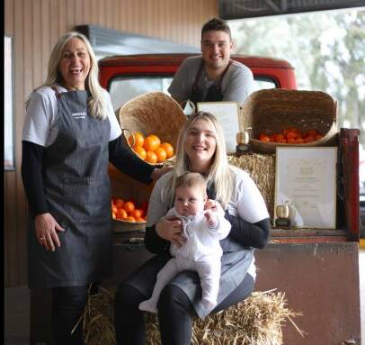 SERVING THE COMMUNITY: Owner-operators of Wodonga's Arnold's Louise Arnold, Ben Arnold, Maddy Sims and Lucy Sims. The store won the 2022 Peoples Choice Award for Victorian Retailer of the Year poll run by Fresh Markets Australia and the Central Markets Association of Australia.