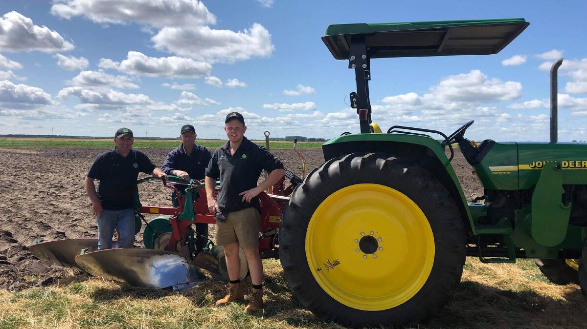 The ploughing team who have gone to Latvia for the world match, coach and judge Pryde Inglis, reversible competitor Brett Loughridge and conventional competitor Scott Loughridge, all from Poowoong.
