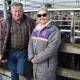 SELLING: Mick and Helen Finnigan, Toolong, who had 110 head of cattle in total on sale throughout the saleyard, most of them dairy stock. Mr Finnigan said this would be their "last ever sale they will attend" as they were selling their farm.