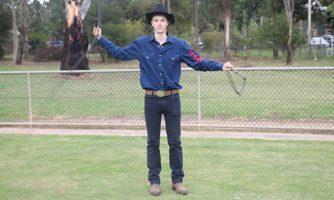 Max Kamp, Adelaide, said the Australian whip cracking community has a great sense of community and more young people are taking up the tradition. Picture by Philippe Perez