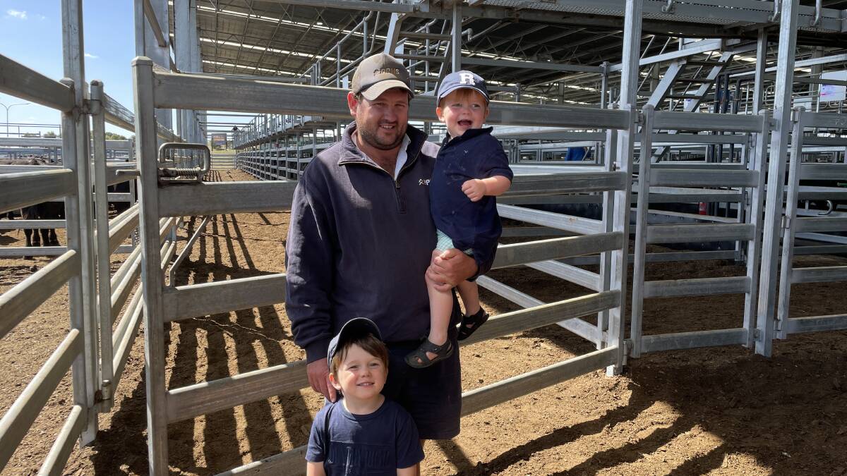 PPHS agent Craig Gill, Naracoorte, SA, was at Ballarat's March store sale with sons Henry and Rupert. Picture by Philippe Perez