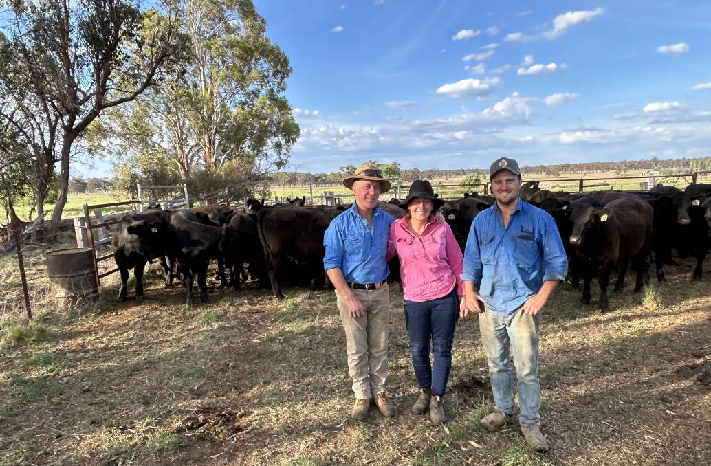 Robert and Angela Landers, and their son, Dan, run 800 Angus breeders over a number of properties in the Glen Innes region of NSW, including their home place, Crossmaglen, (1000ha) and nearby Brumford (1000ha). Picture supplied 