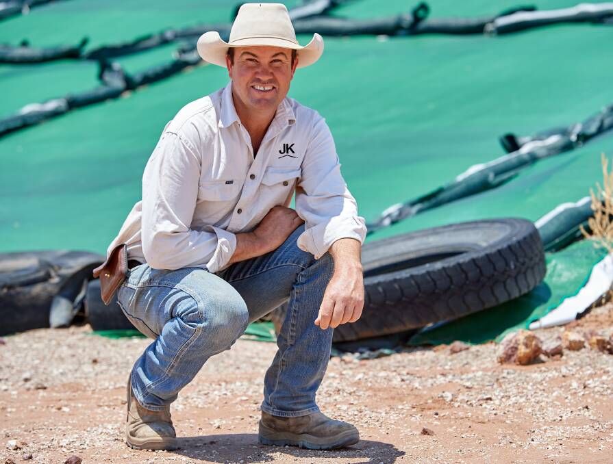 Justin Boshammer's 500-head drought feeding facility will be used, if needed, to grow out commercial weaners through to feedlot weights. Picture supplied