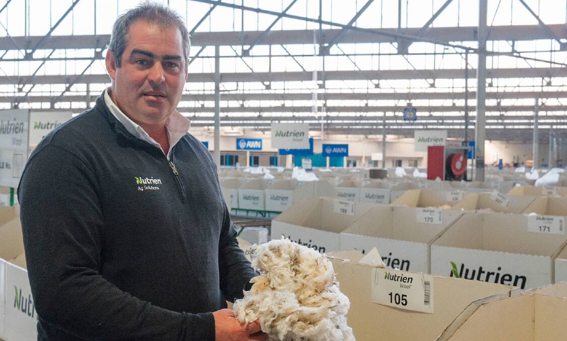 Nutrien north-east Victoria wool manager Jarrod DeMarco said Merino prices were strong, but crossbred wools were at low levels. Picture by Rachel Simmonds