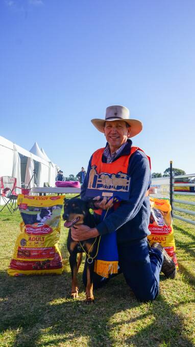 Geoff McDougall and his companion Ace won the 2023 O'Sullivans Transport Central Victorian Yard Dog Championship. Picture by Rachel Simmonds