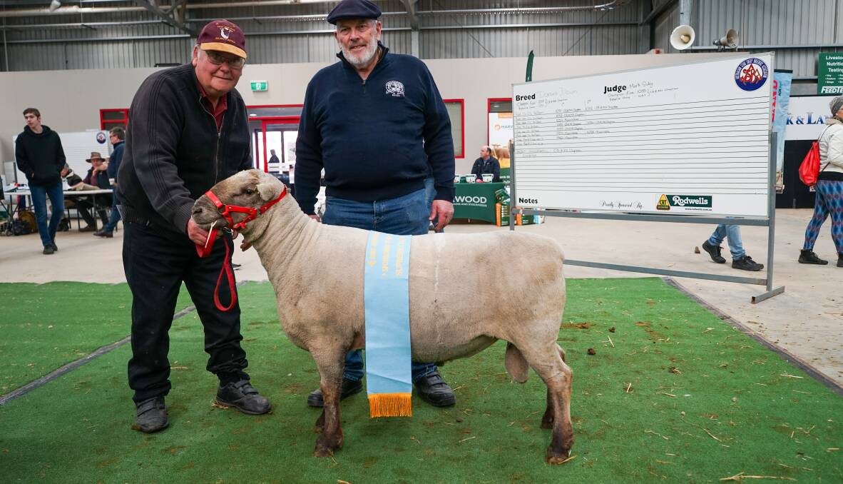 Willow Drive South Suffolk stud principal Barry Shalders, Grassmere, has won supreme champion South Suffolk at Bendigo. Picture by Rachel Simmonds