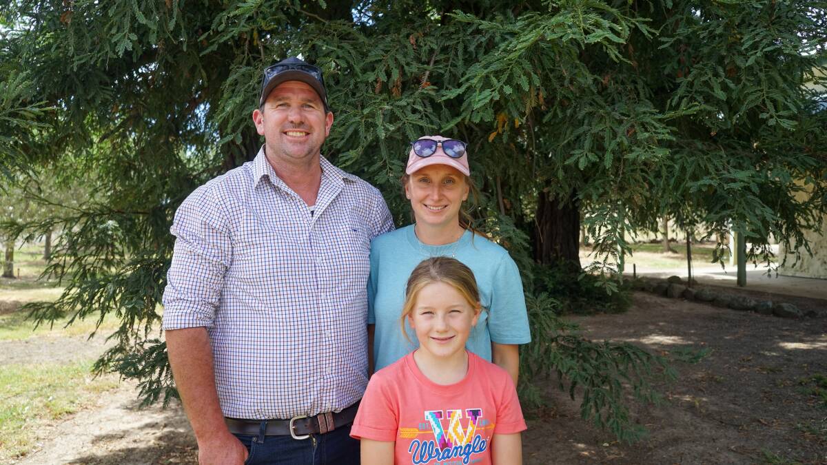 David, Sophie and Milla McClure, 9, Mooree Partnership, Harrow, were volume buyers at the sale, purchasing four separate lots. Picture by Rachel Simmonds