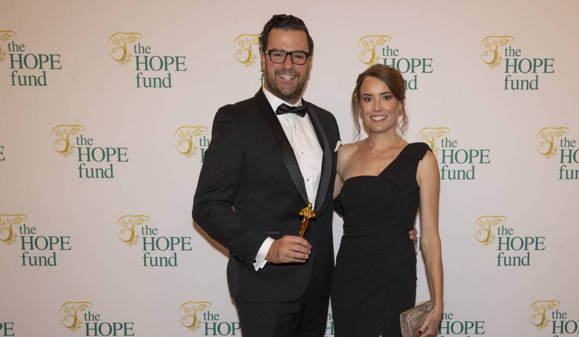 The HOPE Fund chief executive Christopher Farrell with partner Margarita Larraga Bielsa. Picture supplied by Robin Payne, Jam Media